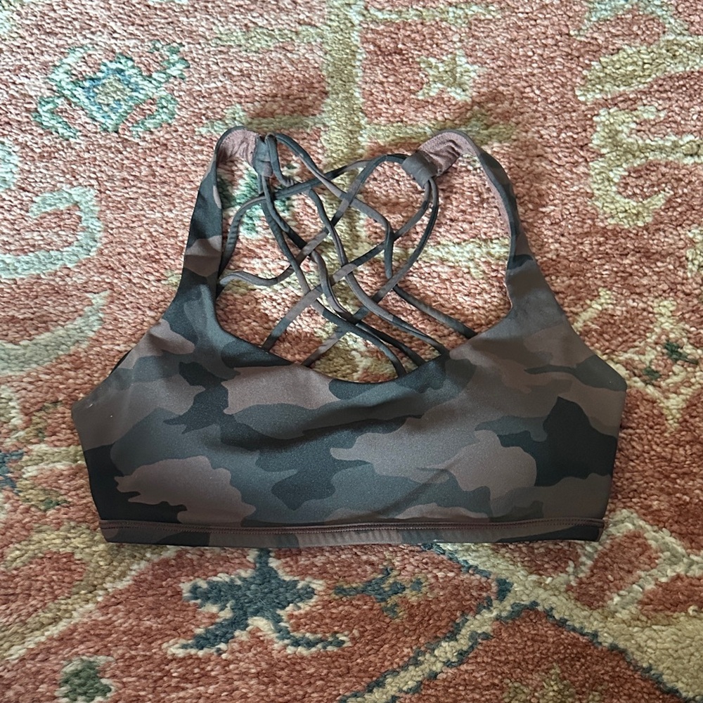 Camo Crisscross Sports Bra